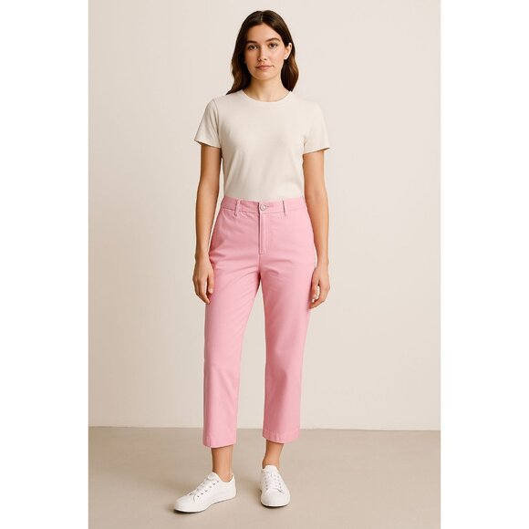 Izod Pants Chino Capri's Pink Cotton Stretch Women's WOMAN'S SIZE 10 - Picture 14 of 14